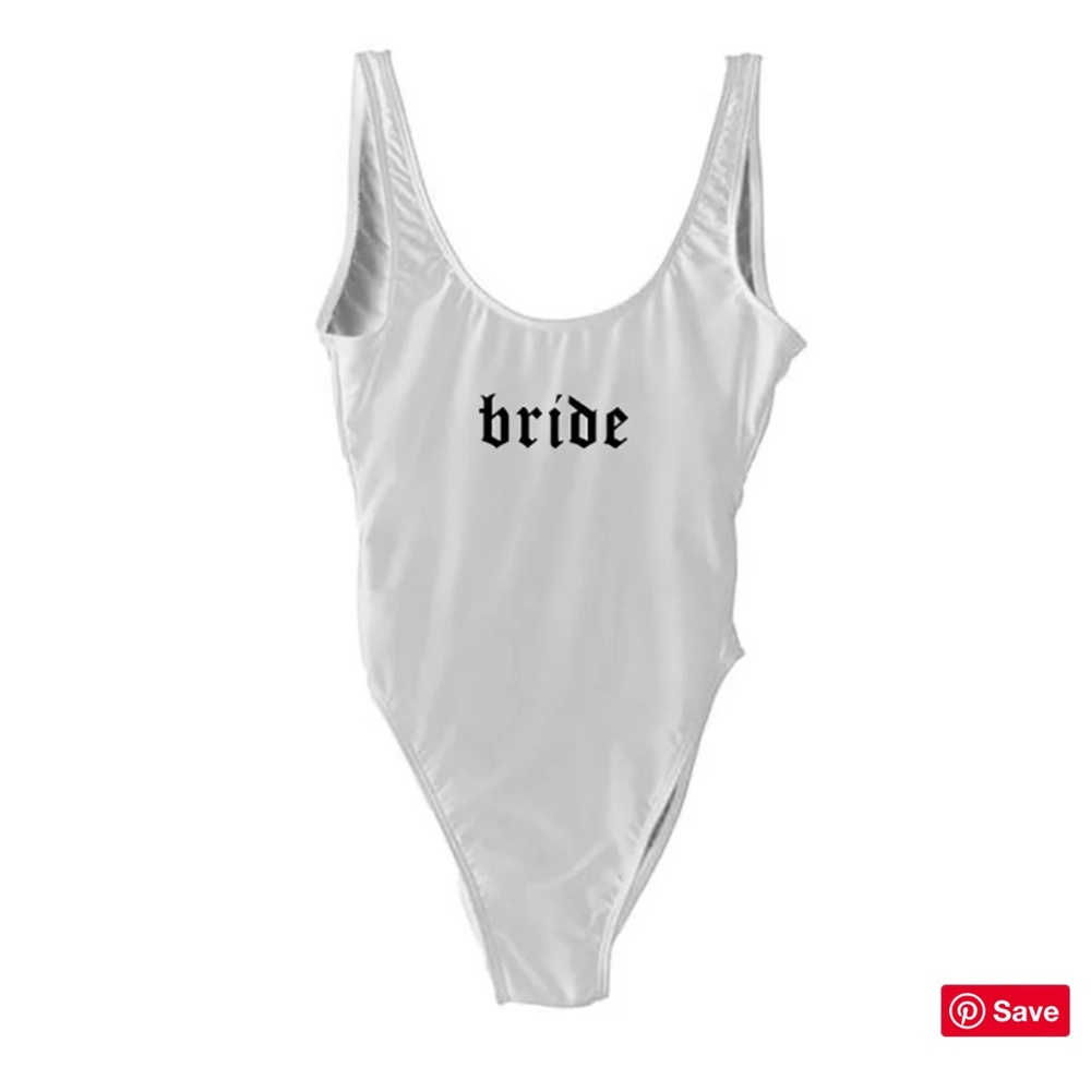 Bride one piece bathing suit from private party